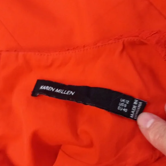 Karen Millen orange cotton stretch dress - Picture 9 of 9